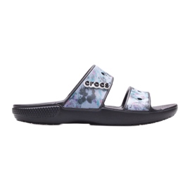Damenhausschuhe CROCS Classic Tie Dye Graphic 207283-988 schwarz mehrfarbig