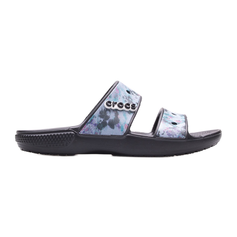 Damenhausschuhe CROCS Classic Tie Dye Graphic 207283-988 schwarz mehrfarbig