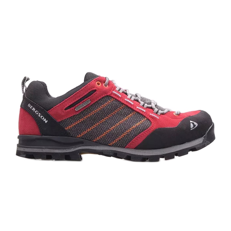 BERGSON Kadam Low Stx Trekkingschuhe für Herren schwarz rot