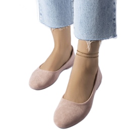 Rosa Ballerinas mit Lederfußbett von Lespérance