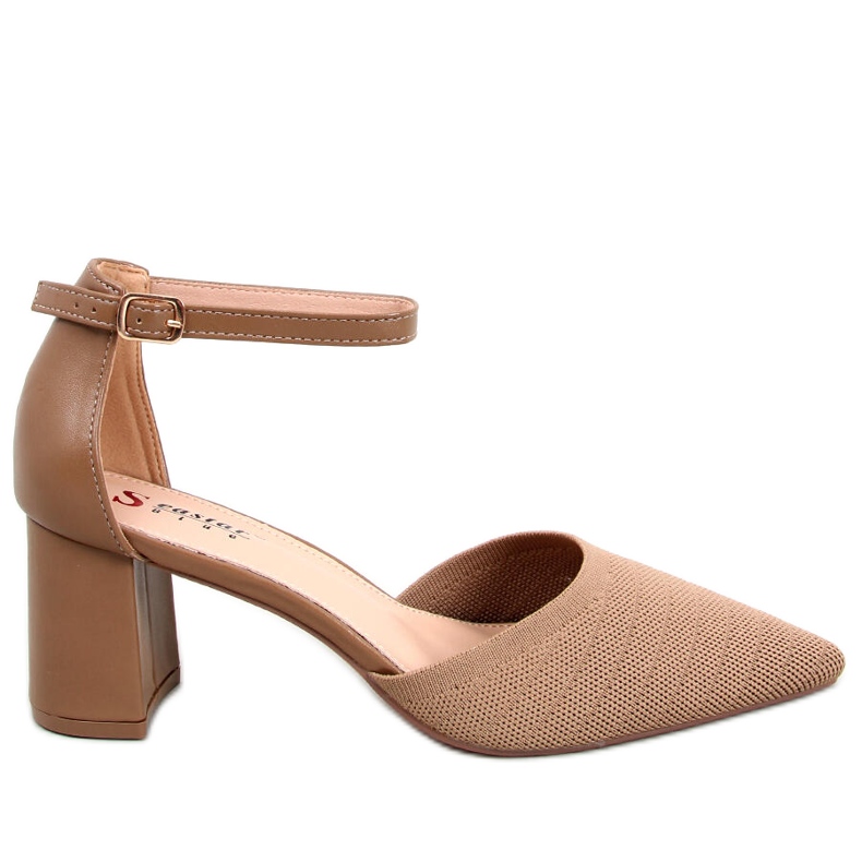 Seastar Rossi Khaki Pumps mit hohem Absatz und Gürtel beige