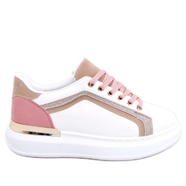 BM Brengle White Damenturnschuhe weiß rosa mehrfarbig