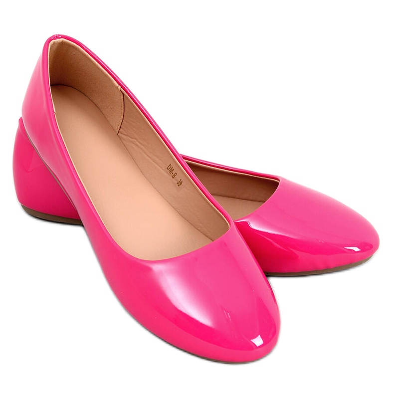 BM Cargil Fuchsia lackierte Ballerinas rosa