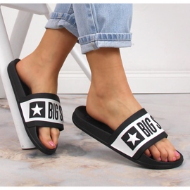 Schwarze Sporthausschuhe Big Star LL274739 weiß