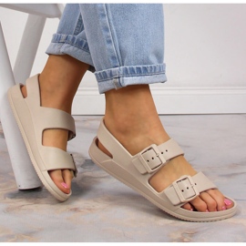 Damensandalen aus beigefarbenem Schaumstoff Big Star LL274746