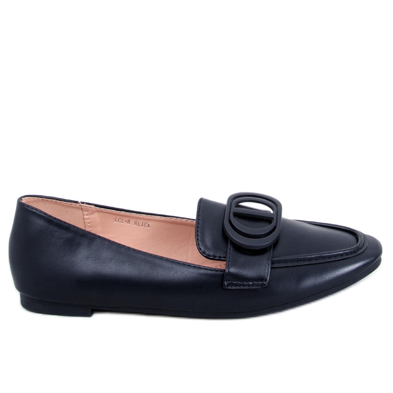 BM Meredith Black Damen-Slipper mit Schnalle schwarz