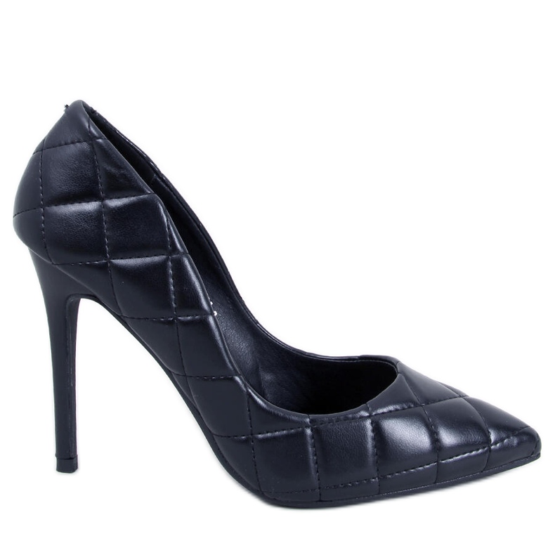 BM Raquel Schwarze gesteppte Pumps mit hohem Absatz
