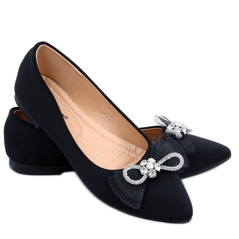 BM Maura Schwarze Ballerinas mit Schleife
