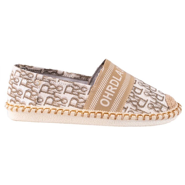 Beige Espadrilles Shelovet für Damen mit Muster