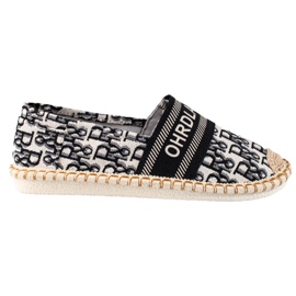 Schwarze Shelovet-Espadrilles für Damen mit Muster
