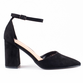 Schwarze Wildlederpumps von Shelovet für Damen