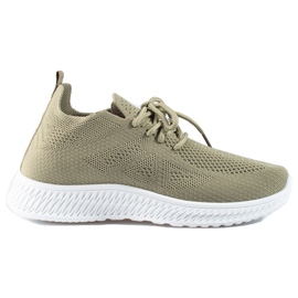 Shelovet grüne Textilsportschuhe