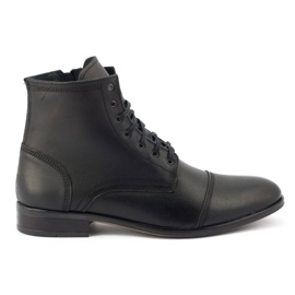 Olivier Herren Leder Chelsea Boots 287D Św schwarz