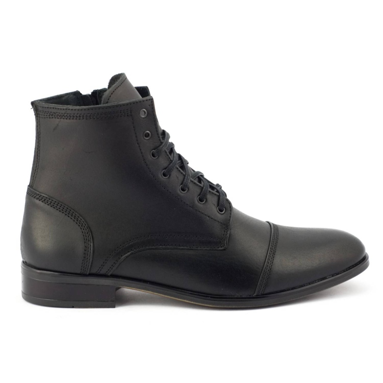 Olivier Herren Leder Chelsea Boots 287D Św schwarz