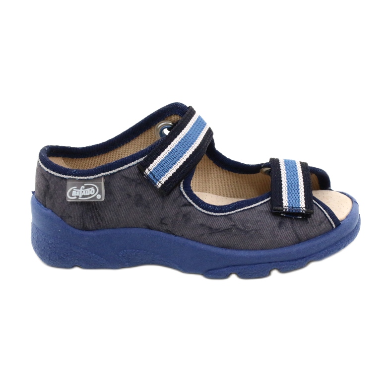 Befado Kinderschuhe 869X159 navy blau blau grau
