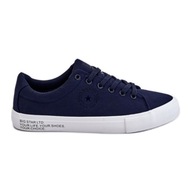 Niedrige Textil-Sneaker für Herren Big Star LL174076 Marineblau mehrfarbig