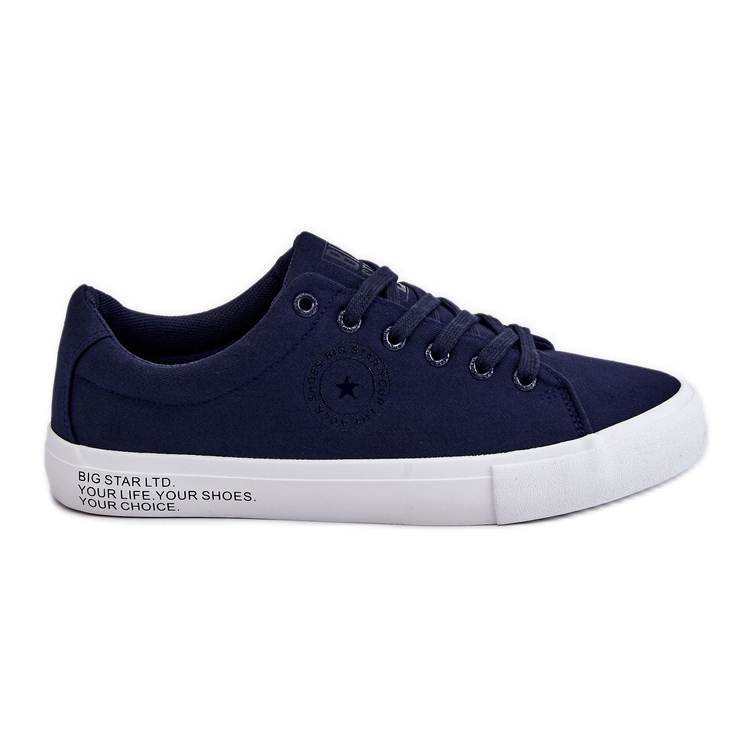 Niedrige Textil-Sneaker für Herren Big Star LL174076 Marineblau mehrfarbig