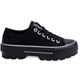 Plateau-Sneaker aus Stoff Big Star LL274149 Schwarz