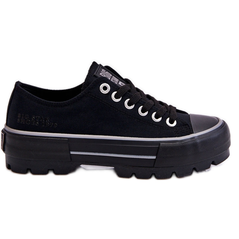 Plateau-Sneaker aus Stoff Big Star LL274149 Schwarz