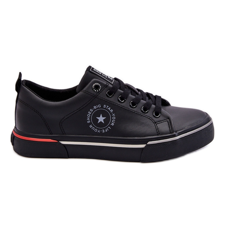Herren Ledersneaker Big Star LL174210 Schwarz