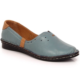 Bequemer Damen-Slipper aus Leder blau Artiker 38C0358