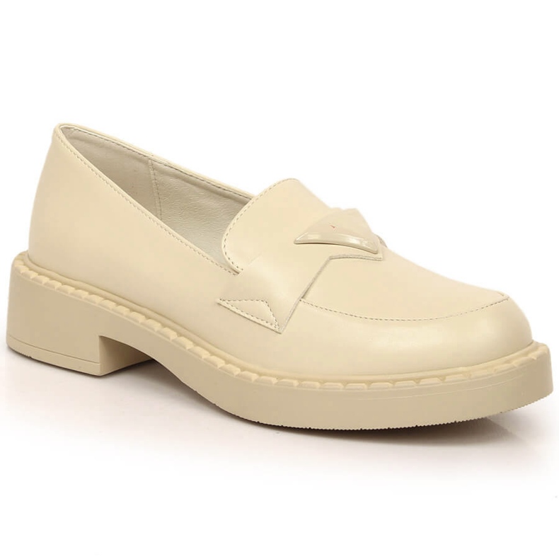 Potocki SZ12002 Loafer mit High Heels und Plateau beige