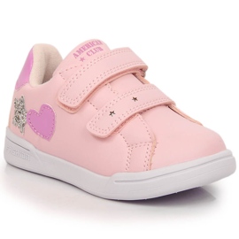 Pinker American Club 125/23 Sportschuh für Mädchen mit Klettverschluss rosa