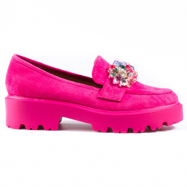 Vinceza rosa Damenschuhe mit Kristallen