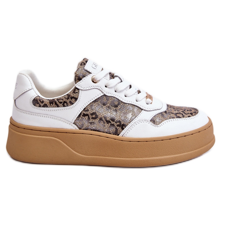 Damen Bequeme Sportschuhe GOE LL2N4052 Weiß-Beige