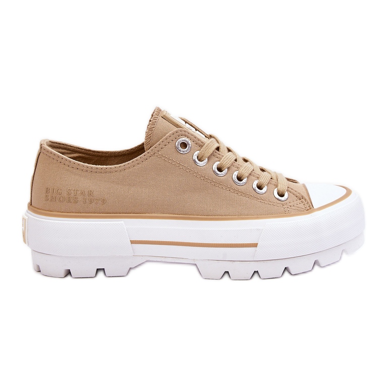 Stoff-Plateau-Sneaker Big Star LL274154 Beige