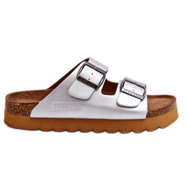Klassische Damen Big Star Hausschuhe LL274476 Silber