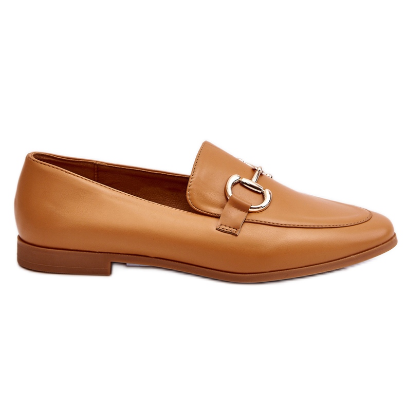 PG1 Klassische Damen-Loafer mit kamelfarbener Jamie-Verzierung beige