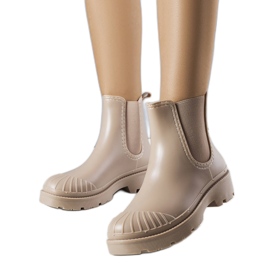 Beige kurze Regenstiefel von Michele