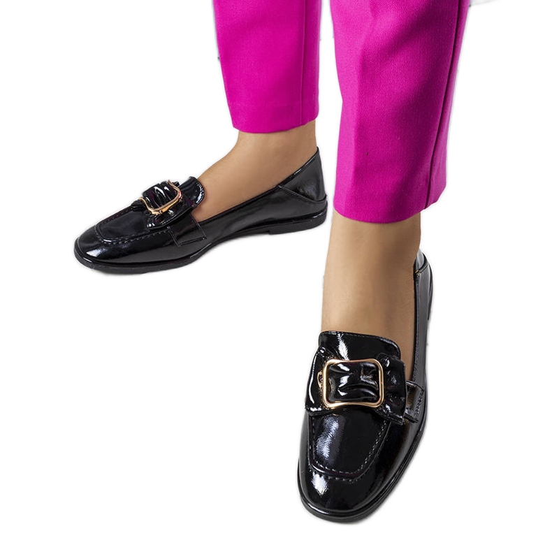 Schwarze Loafer aus Lackleder von Erica