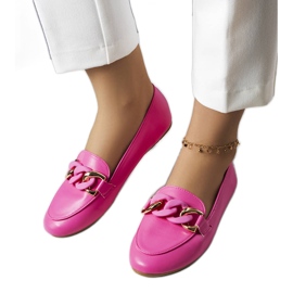 Mamie rosa Loafer mit Kette