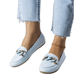 PA1 Blaue Loafer mit Kette von Mamie