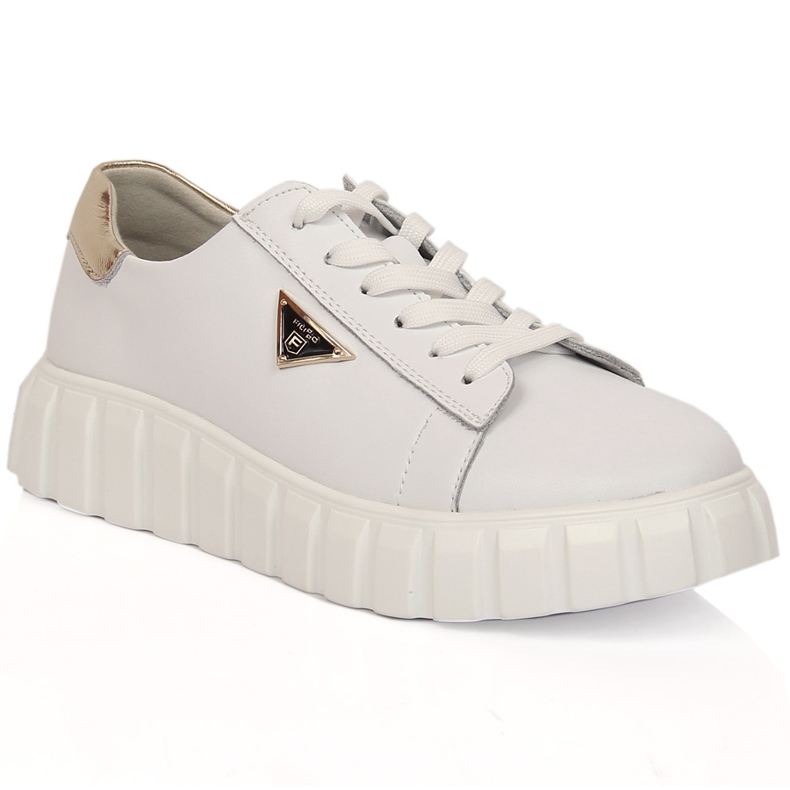 Damenschuhe aus Leder auf der Plattform weiß Filippo DP4138/23