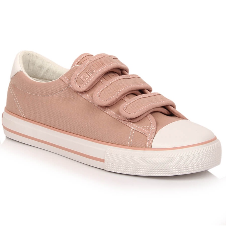 Damenturnschuhe mit Klettverschluss rosa Big Star LL274A200