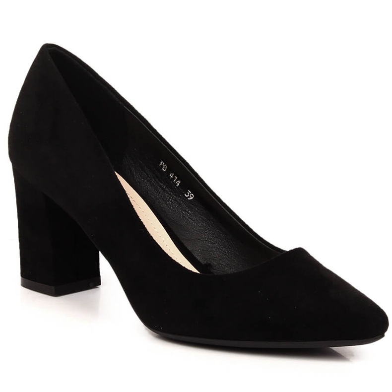 Schwarze Wildlederpumps für Damen auf der Post Sergio Leone PB414