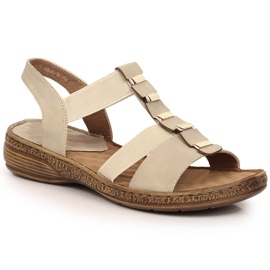Beigefarbene eVento 4940 Damensandalen zum Hineinschlüpfen