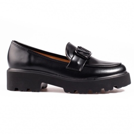 Vinceza Damenschuhe aus schwarzem Kunstleder