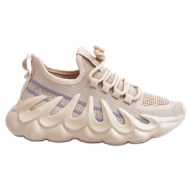 PG1 Modische Socken-Sneaker für Damen Beige Daxo