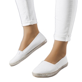 Weiße Glitter-Espadrilles von Margaret