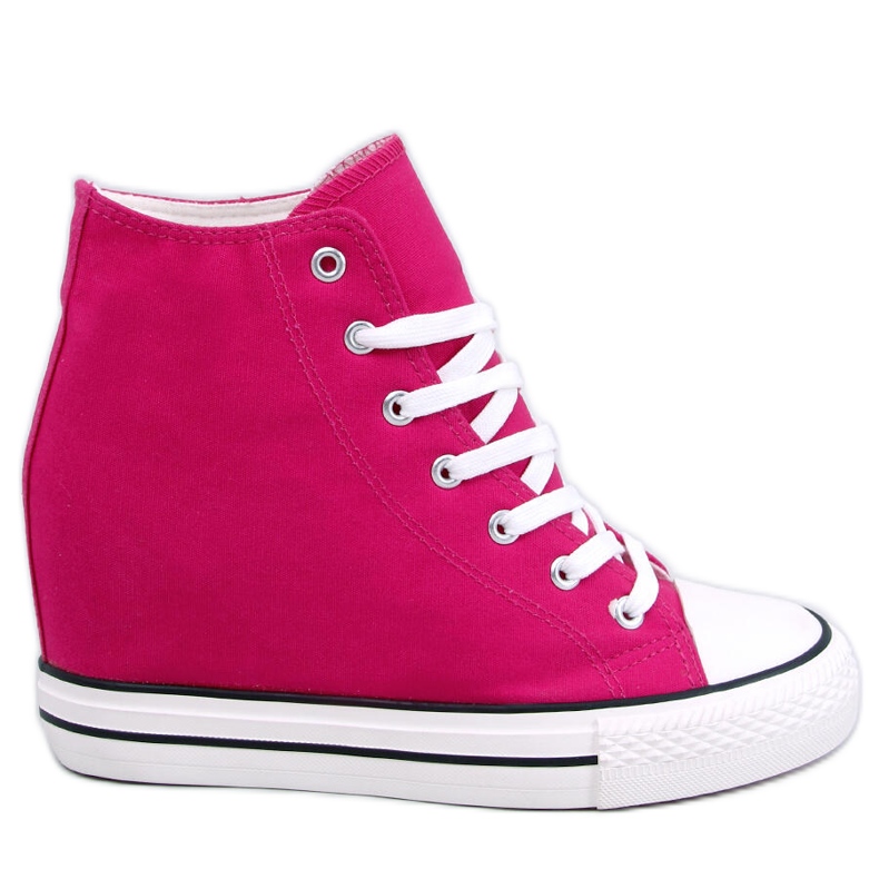 BM High-Top-Sneaker Corina mit Keilabsatz in Fuchsia rosa