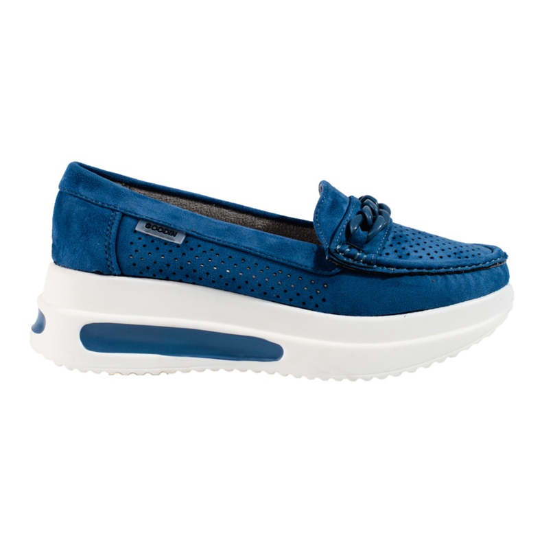SHELOVET Blaue Shlovet-Plateau-Loafer für Damen