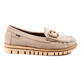 SHELOVET Beige Shelobvet Wildlederloafer für Damen