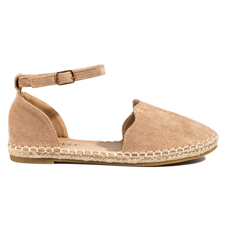 Vinceza Damen-Espadrilles mit beiger Schnalle