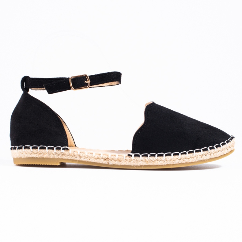 Vinceza Damen-Espadrilles mit schwarzer Schnalle