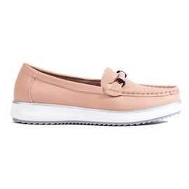 Klassische Vinceza Puderleder-Loafer für Damen rosa