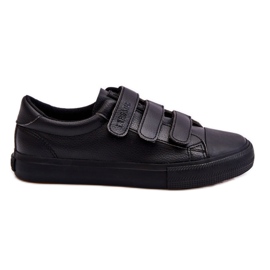 Klassische Turnschuhe mit Klettverschluss Big Star LL274A206 Schwarz